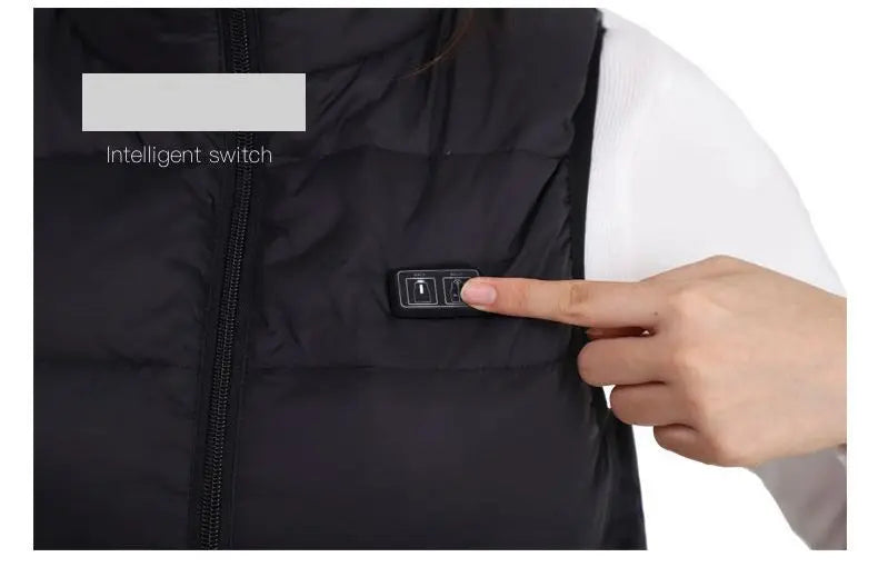 One-touch heat button on the chest