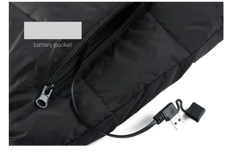 Inner battery pocket with USB cable